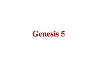 Genesis 5