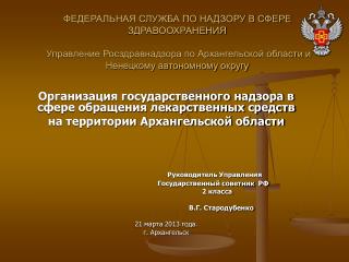 Организация государственного надзора в сфере обращения лекарственных средств