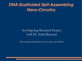 DNA-Scaffolded Self-Assembling Nano-Circuitry