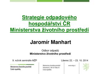 Strategie odpadového hospodářství ČR Ministerstva životního prostředí