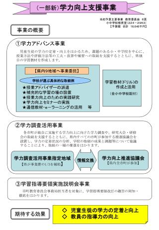 （一部新） 学力向上支援事業　