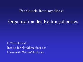 Fachkunde Rettungsdienst