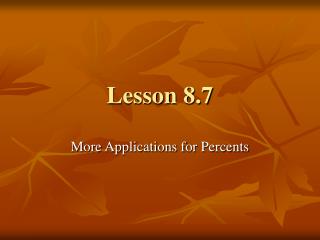 Lesson 8.7