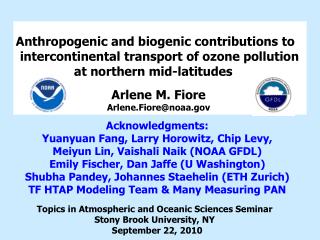 Anthropogenic and biogenic contributions to intercontinental transport of ozone pollution