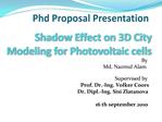 Shadow Effect on 3D City Modeling for Photovoltaic cells