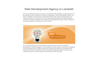 Web Development Agency in Lambeth