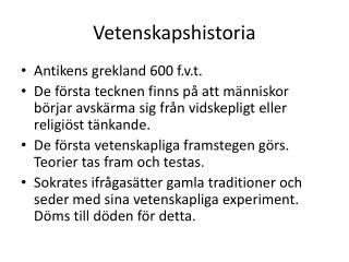 Vetenskapshistoria