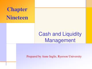 Cash and Liquidity Management