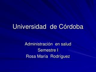 Universidad de Córdoba