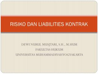 RISIKO DAN LIABILITIES KONTRAK