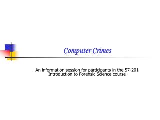 Computer Crimes