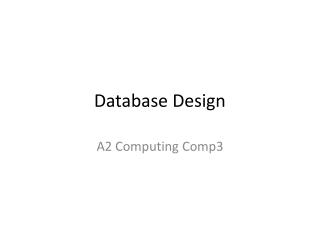 Database Design