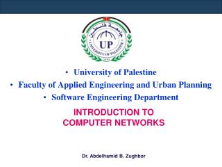 University of Palestine Faculty of Applied Engineering and Urban Planning