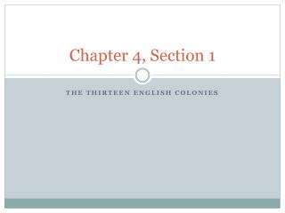 Chapter 4, Section 1