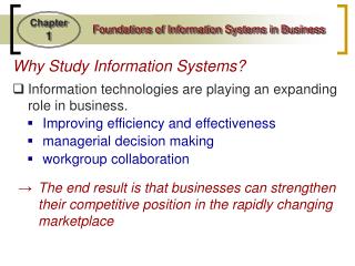 Why Study Information Systems?
