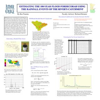 ESTIMATING THE 100-YEAR FLOOD FORDECORAH USING THE RAINFALL EVENTS OF THE RIVER'S CATCHMENT