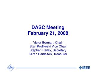 DASC Meeting February 21, 2008