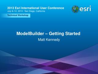 ModelBuilder – Getting Started