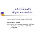 Leitlinien in der Allgemeinmedizin