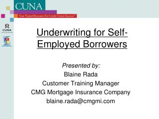 Underwriting for Self-Employed Borrowers