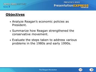 Analyze Reagan’s economic policies as President.