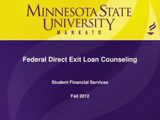 Federal Direct Exit Loan Counseling