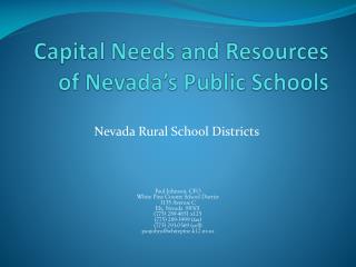 Capital Needs and Resources of Nevada’s Public Schools