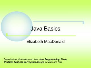 Java Basics