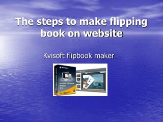 How to make flipping book on website