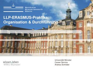 LLP-ERASMUS-Praktika: Organisation &amp; Durchführung