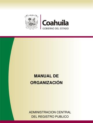 MANUAL DE ORGANIZACIÓN