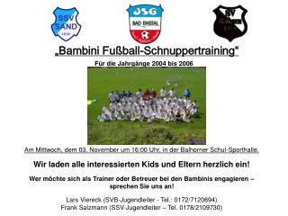 „Bambini Fußball-Schnuppertraining“