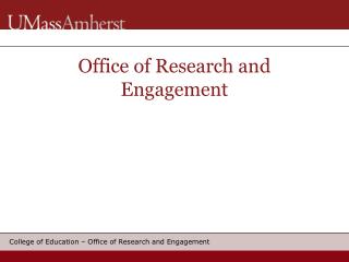 Office of Research and Engagement