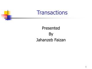 Transactions