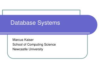 Database Systems