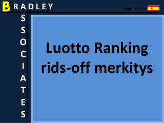 Luotto Ranking rids-off merkitys, Bradley Associates