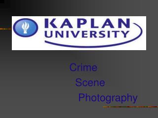 Crime Scene Photography