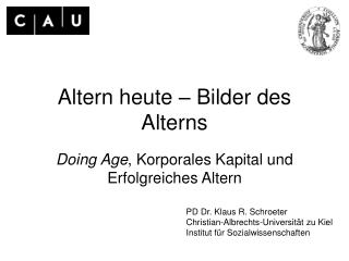 Altern heute – Bilder des Alterns