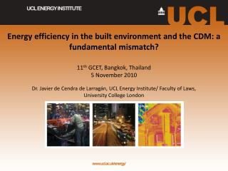 Energy efficiency in the built environment and the CDM: a fundamental mismatch?
