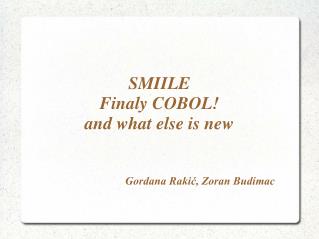 Gordana Rakić, Zoran Budimac
