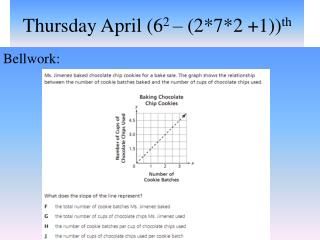 Thursday April (6 2 – (2*7*2 +1)) th
