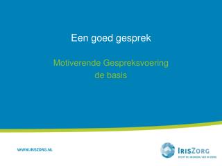 Een goed gesprek