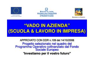 “VADO IN AZIENDA” (SCUOLA &amp; LAVORO IN IMPRESA)