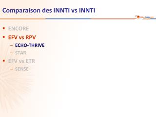 Comparaison des INNTI vs INNTI