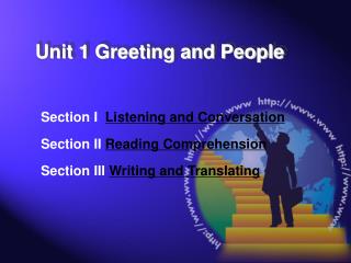 Section I Listening and Conversation Section II Reading Comprehension