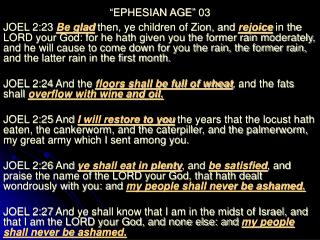 “EPHESIAN AGE” 03