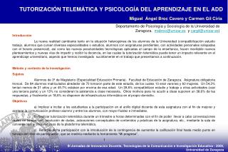 TUTORIZACIÓN TELEMÁTICA Y PSICOLOGÍA DEL APRENDIZAJE EN EL ADD
