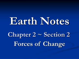 Earth Notes