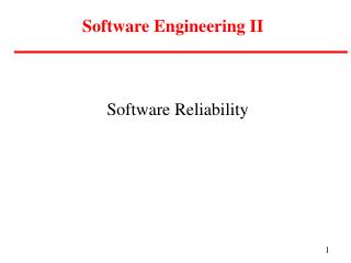 Software Engineering II