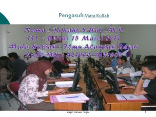 Pengasuh Mata Kuliah